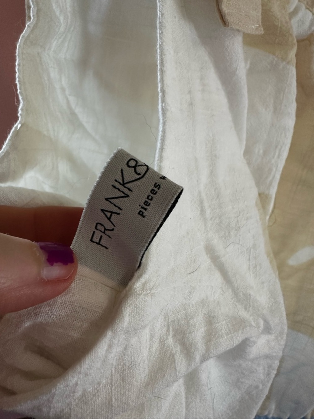 Frank & Oak Multicolor Tie-Shoulder Maxi Dress - Cream, Orange, Pink, Red, Blue - Picture 5 of 8